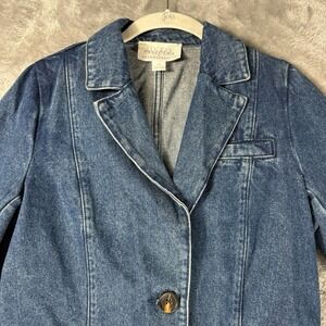 Mare Mare Anthropologie Womens Jacket‎ XS Blue Denim Jean Boho Western Preppy